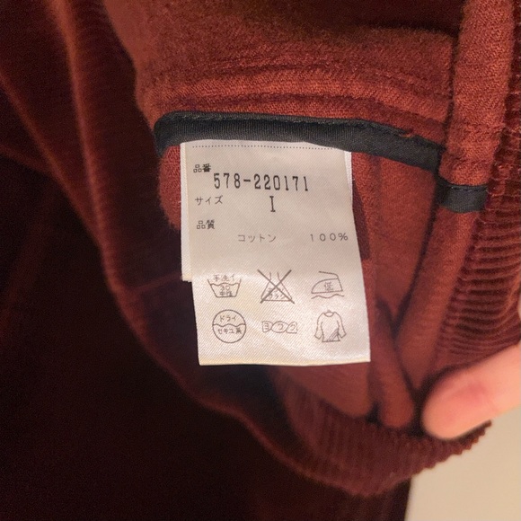 MHL Margaret Howell Heavy Corduroy Work Chore Jacket Shirt Burnt Sienna Size 1 - Picture 8 of 16